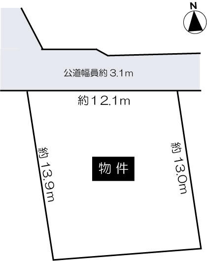 Compartment figure. Land price 13.6 million yen, Land area 161.39 sq m
