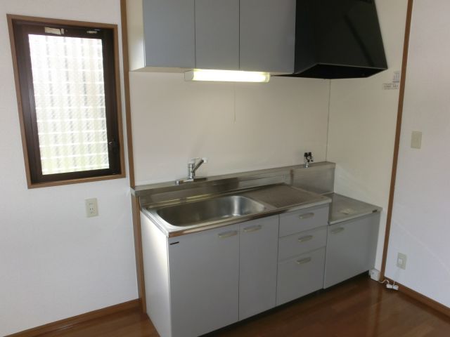 Kitchen. Kitchen space with a convenient small window to ventilation is easily skylight