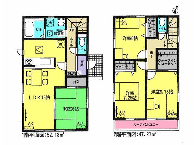 Floor plan. 24,300,000 yen, 4LDK, Land area 170.59 sq m , Building area 99.39 sq m floor plan