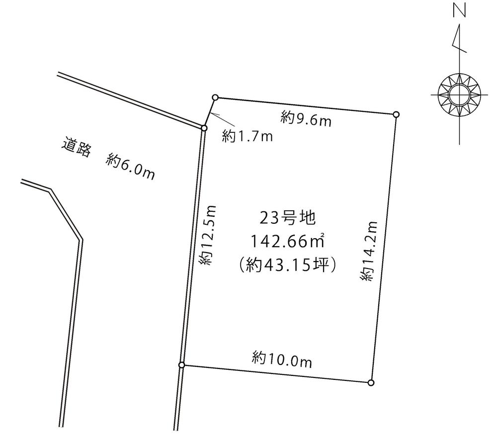 Compartment figure. Land price 11.8 million yen, Land area 142.66 sq m
