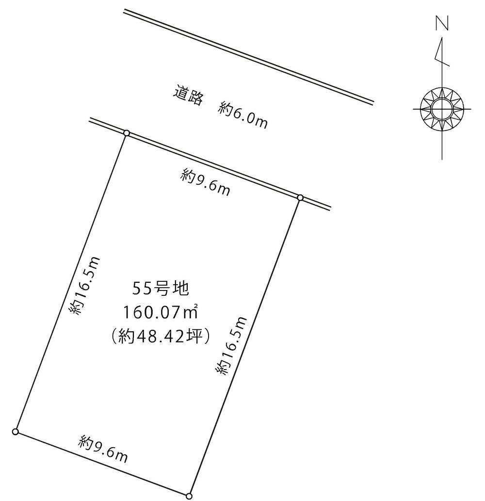 Compartment figure. Land price 12.8 million yen, Land area 160.07 sq m