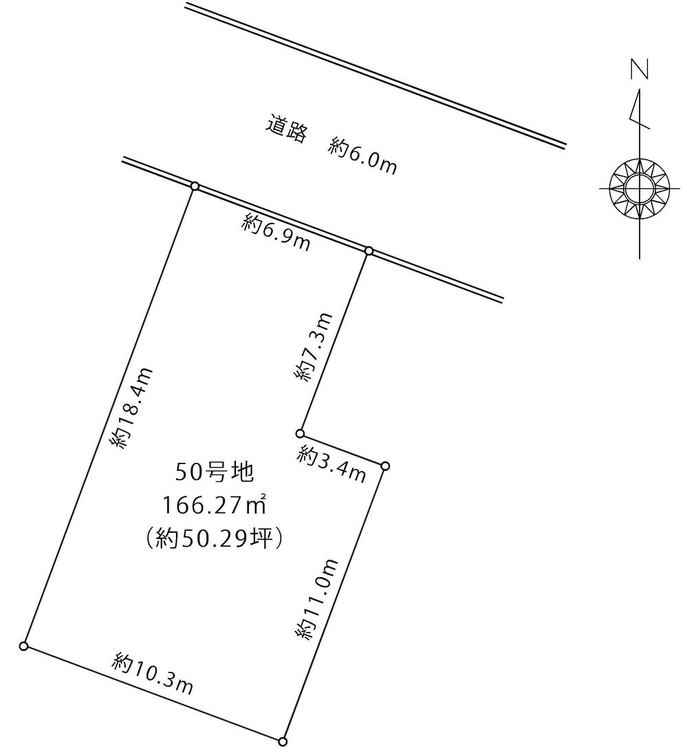 Compartment figure. Land price 12.8 million yen, Land area 166.27 sq m