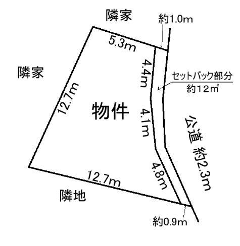 Compartment figure. Land price 9.8 million yen, Land area 112.06 sq m