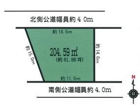 Compartment figure. Land price 17 million yen, Land area 204.59 sq m