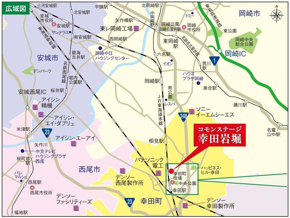 Local guide map. A well-equipped living facilities, It is a city that nurtures the day-to-day room.
