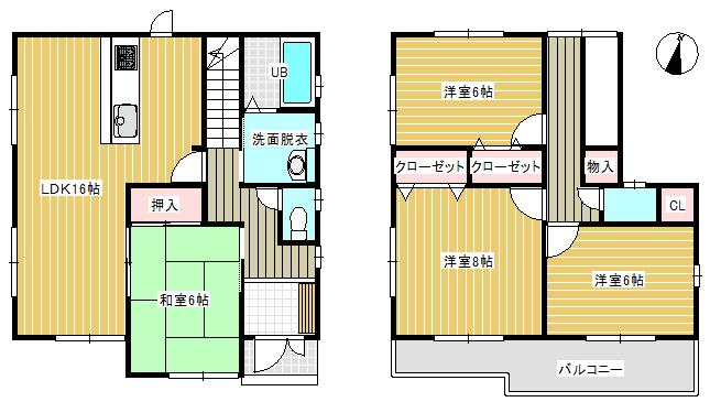 Floor plan. 31,800,000 yen, 4LDK, Land area 148.09 sq m , Building area 99.63 sq m