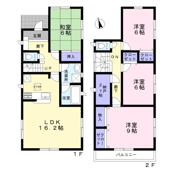 Floor plan. 26,900,000 yen, 4LDK + S (storeroom), Land area 143.8 sq m , Building area 105.3 sq m
