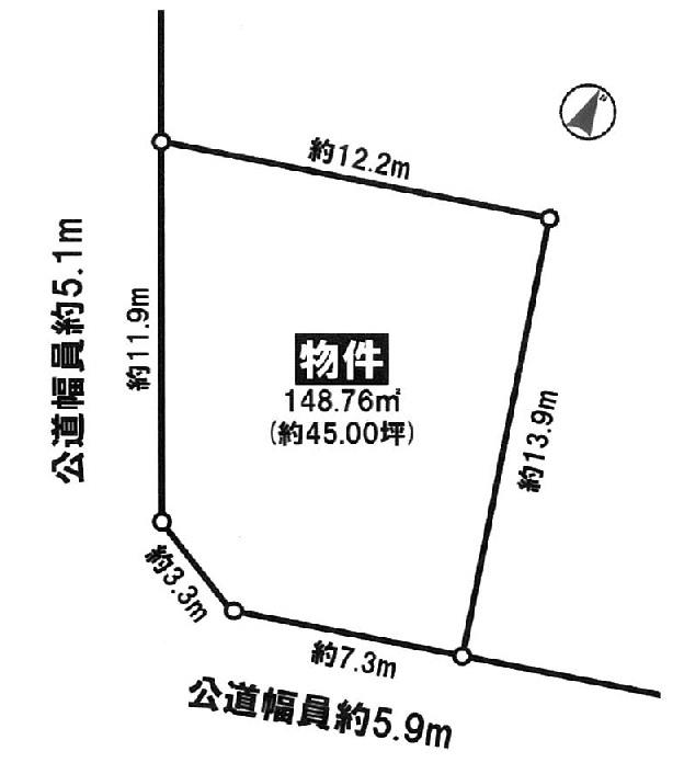 Compartment figure. Land price 19 million yen, Land area 148.96 sq m