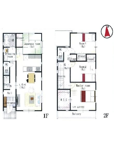 Floor plan. 30,800,000 yen, 4LDK, Land area 160.01 sq m , Building area 102.87 sq m