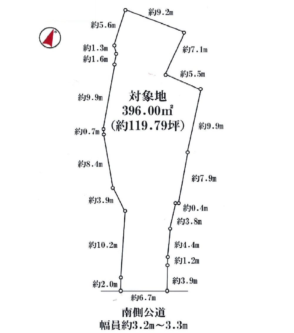 Compartment figure. Land price 36.5 million yen, Land area 396 sq m