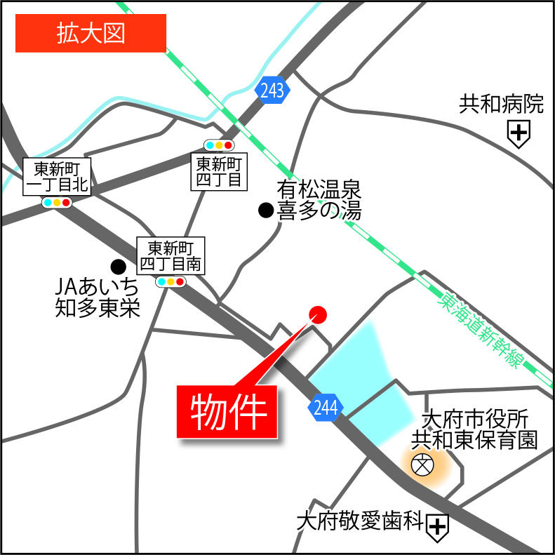 Local guide map. Obu Tohshin Yonchome 236