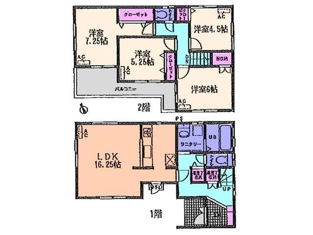 Floor plan. 29,800,000 yen, 4LDK, Land area 115.71 sq m , Building area 96.48 sq m