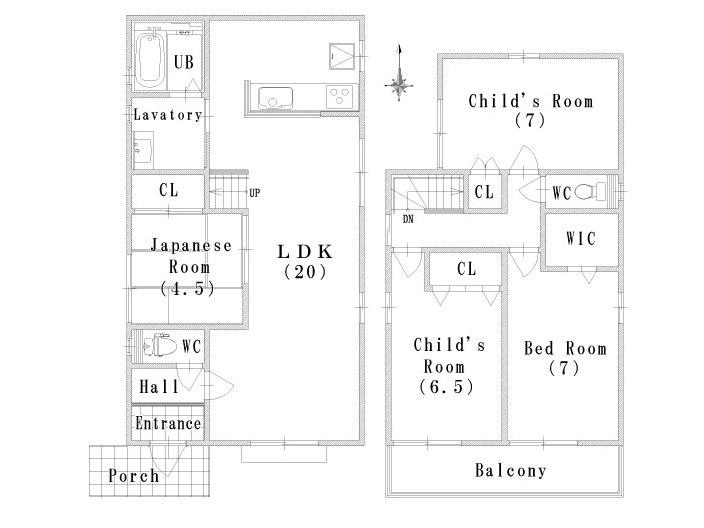 Building plan example (floor plan). Building plan example (No. 2 place) 4LDK, Land price 16.5 million yen, Land area 127.59 sq m , Building price 16,900,000 yen, Building area 101.04 sq m
