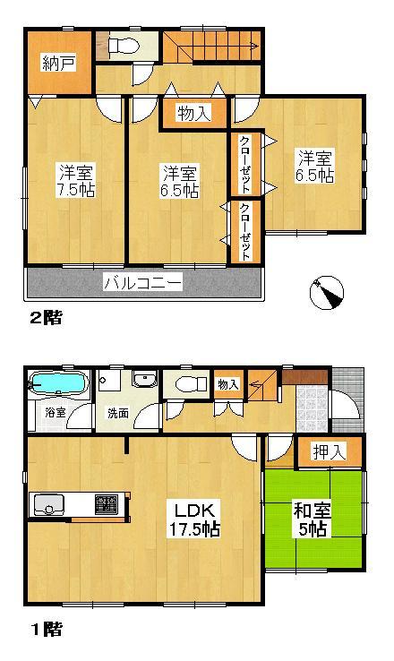 Floor plan. 28,900,000 yen, 4LDK, Land area 140.76 sq m , Building area 101.65 sq m