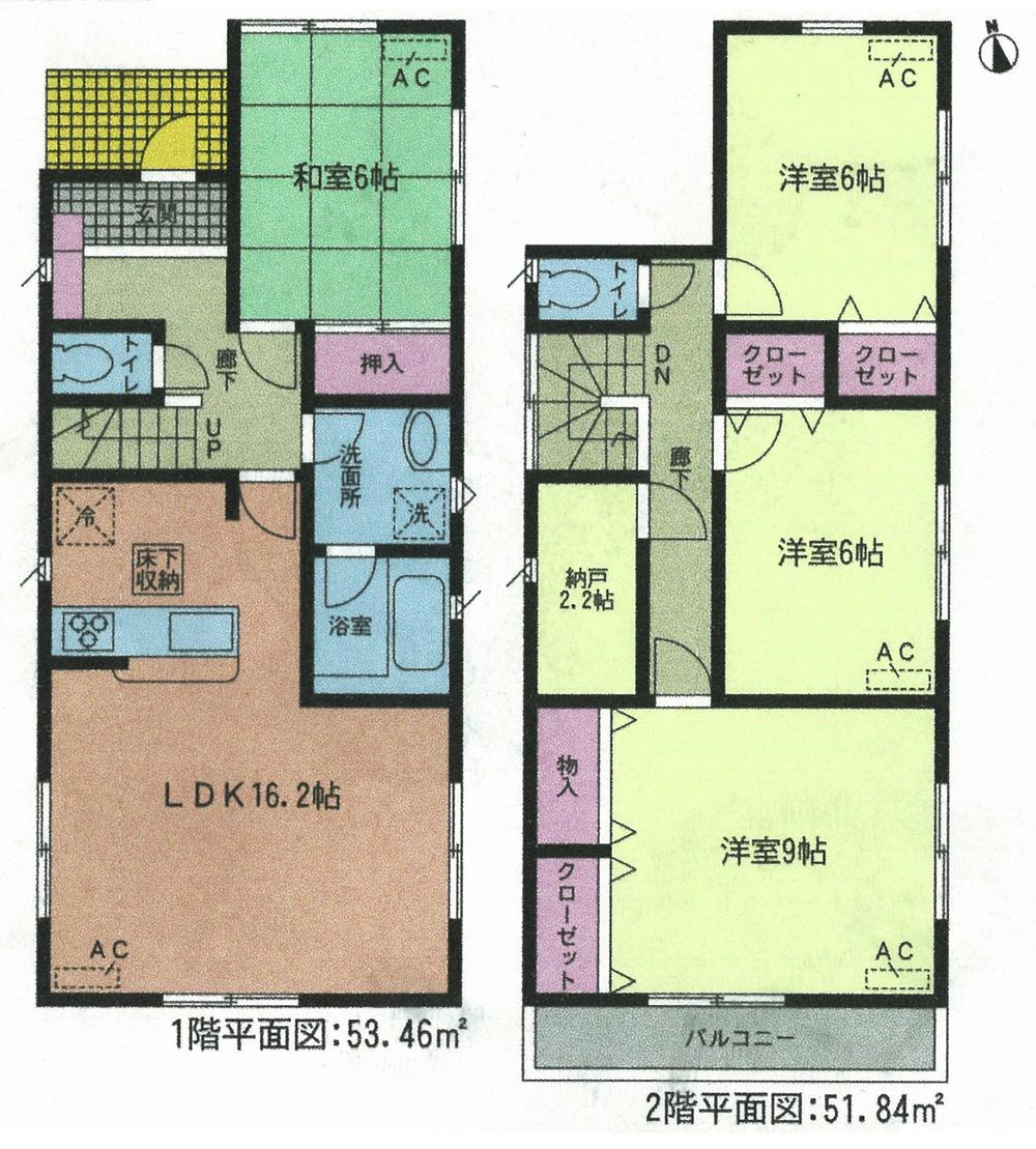 Floor plan. 26,900,000 yen, 4LDK + S (storeroom), Land area 143.8 sq m , Building area 105.3 sq m floor plan All room 6 quires more