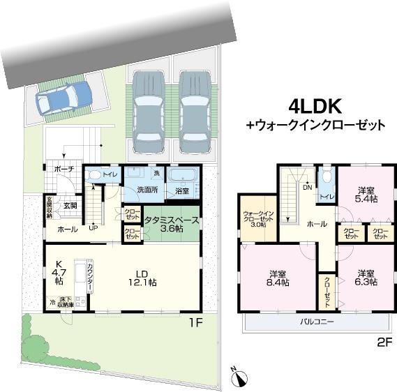 Other building plan example. Building plan example (No. 4 locations) Building price 18.9 million yen, Building area 114.00 sq m