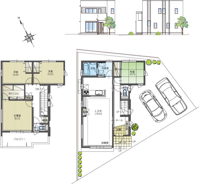 Floor plan. (5), Price TBD , 4LDK, Land area 135.41 sq m , Building area 109.35 sq m