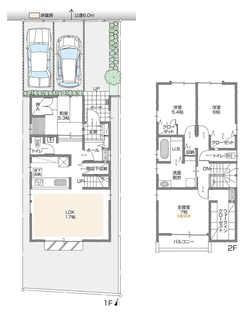 Floor plan. (C Building), Price 41,800,000 yen, 4LDK+S, Land area 128.42 sq m , Building area 110.65 sq m