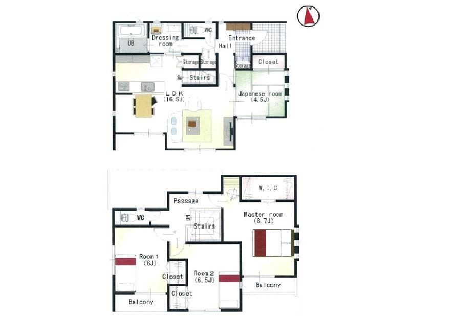 Floor plan. 31,800,000 yen, 4LDK, Land area 160 sq m , Building area 104.49 sq m