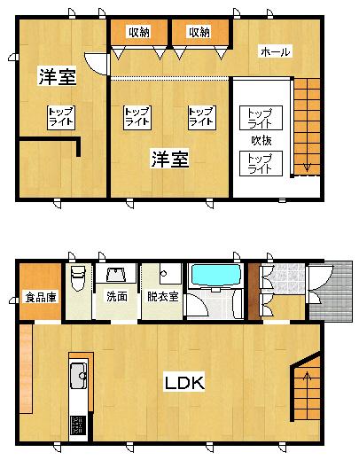 Floor plan. 35,800,000 yen, 2LDK, Land area 139.84 sq m , Building area 91.24 sq m