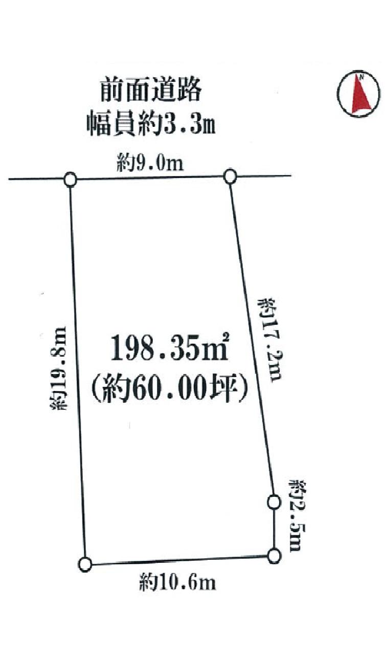 Compartment figure. Land price 15 million yen, Land area 198.35 sq m