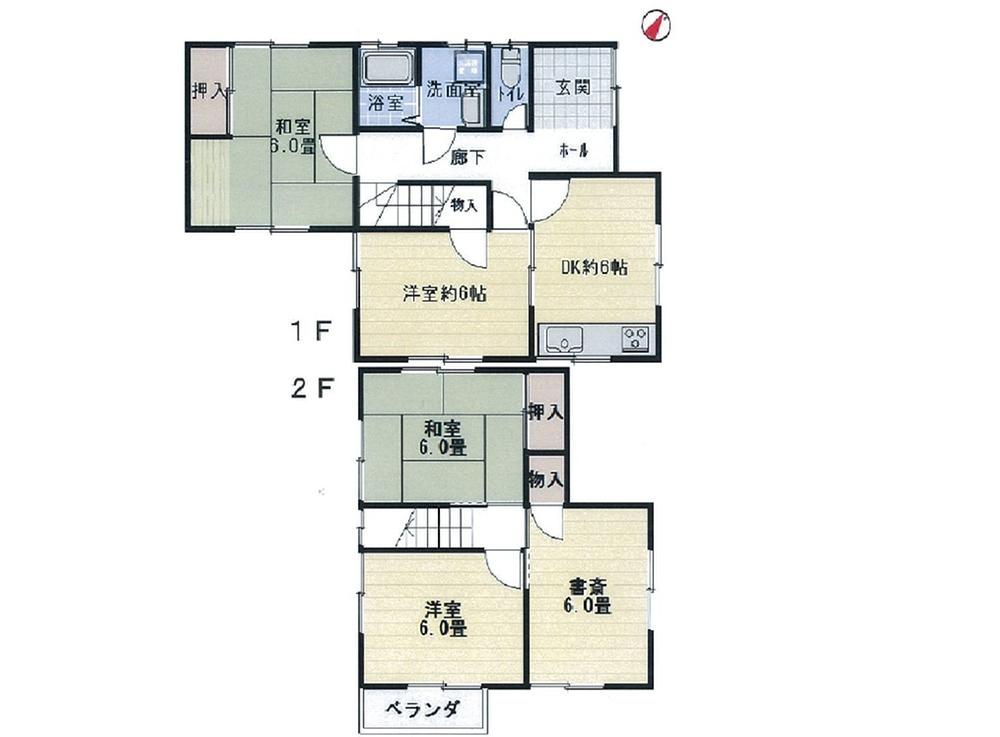 Floor plan. 14,350,000 yen, 5DK, Land area 154.58 sq m , Building area 86.94 sq m