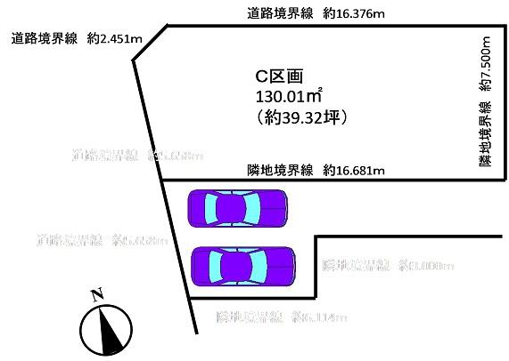 Compartment figure. Land price 22,641,000 yen, It is a land area 162.73 sq m compartment view.