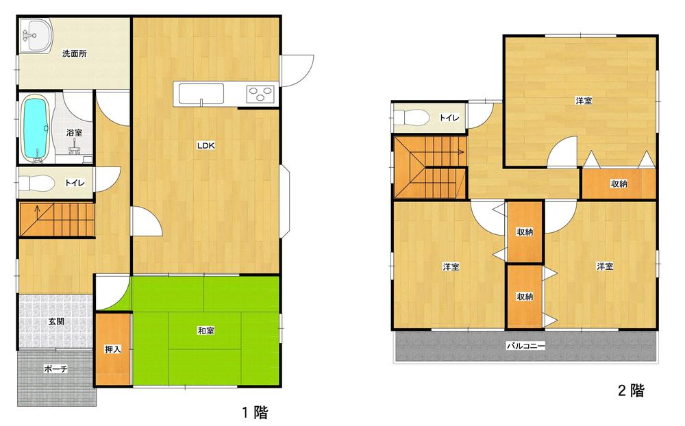Floor plan. 23.8 million yen, 4LDK, Land area 140 sq m , Building area 103.51 sq m