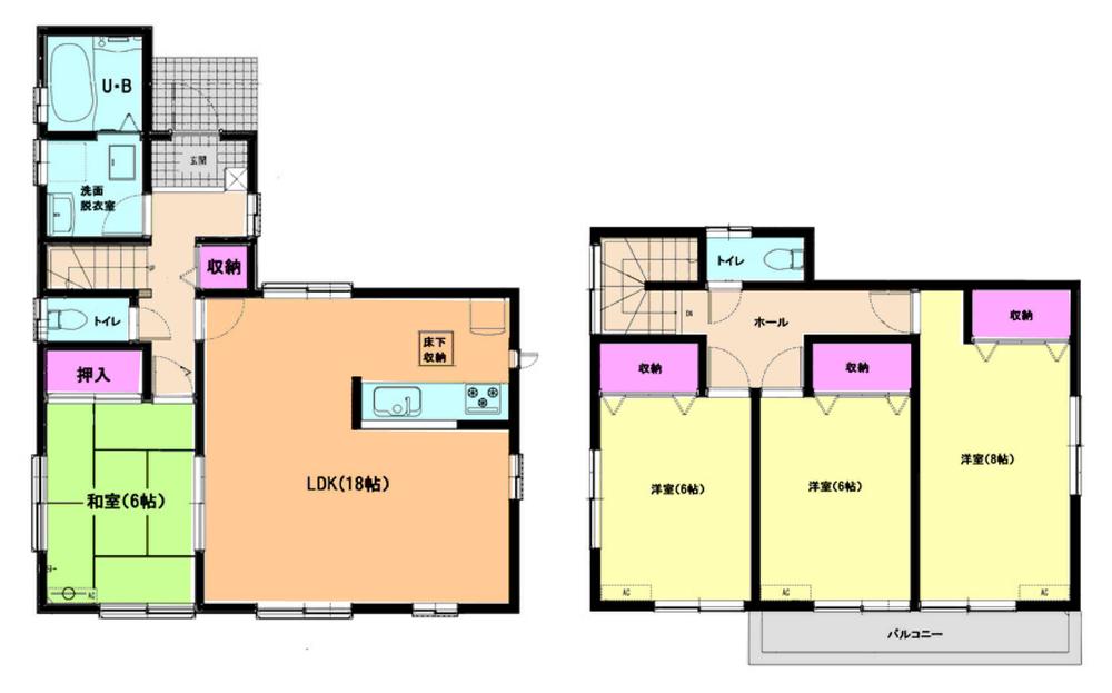 Floor plan. (20 Building), Price 34,800,000 yen, 4LDK, Land area 138.49 sq m , Building area 105.98 sq m