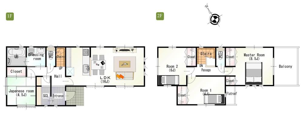 Floor plan. 27,800,000 yen, 3LDK + S (storeroom), Land area 120.02 sq m , Building area 102.06 sq m shoes closet, etc., Storage has been generous to design. 
