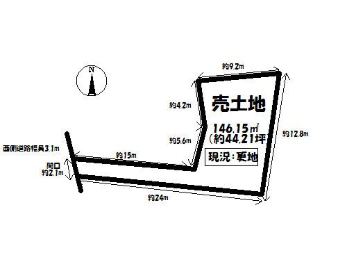 Compartment figure. Land price 8.5 million yen, Land area 146.15 sq m