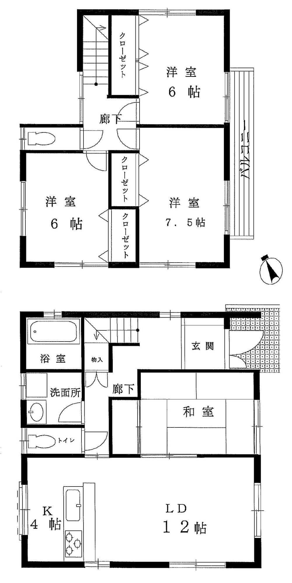 Floor plan. 21 million yen, 4LDK, Land area 142.61 sq m , Building area 103.5 sq m 2013 November renovated