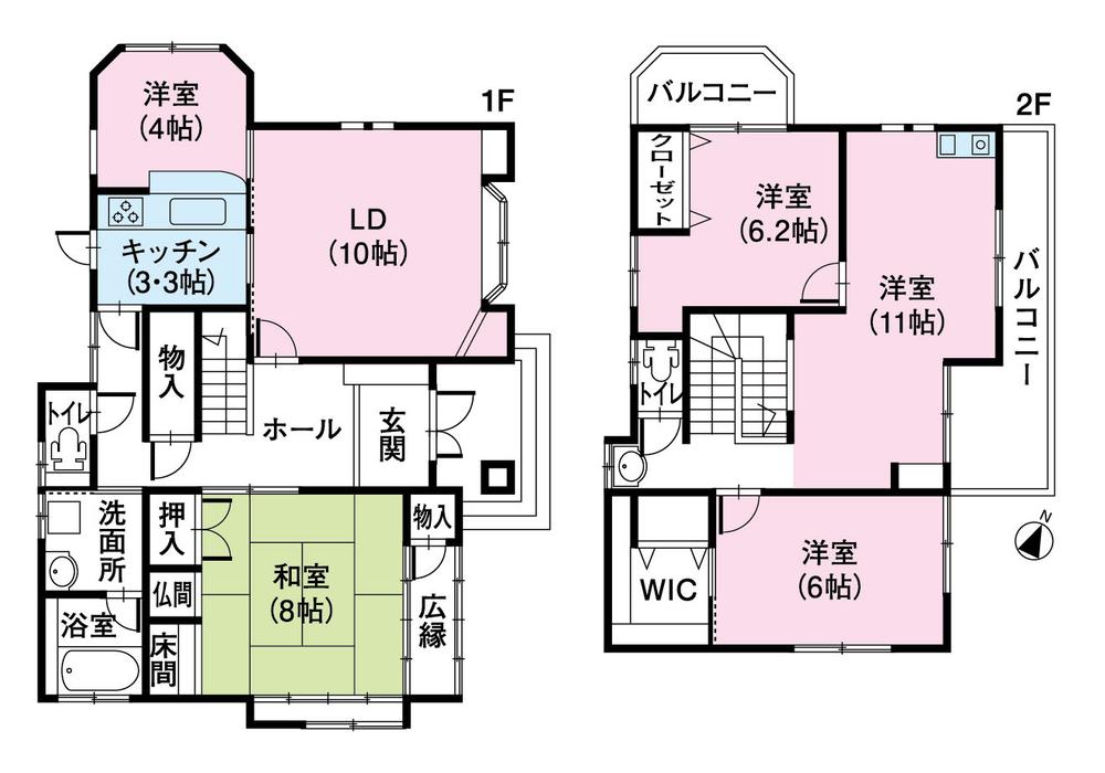 Floor plan. 32,500,000 yen, 5LDK + S (storeroom), Land area 231.08 sq m , Building area 157.25 sq m