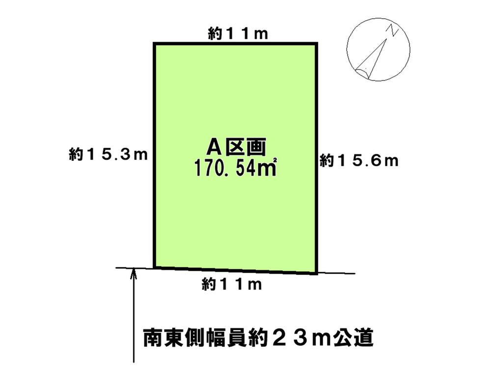 Compartment figure. Land price 14,440,000 yen, Land area 170.54 sq m