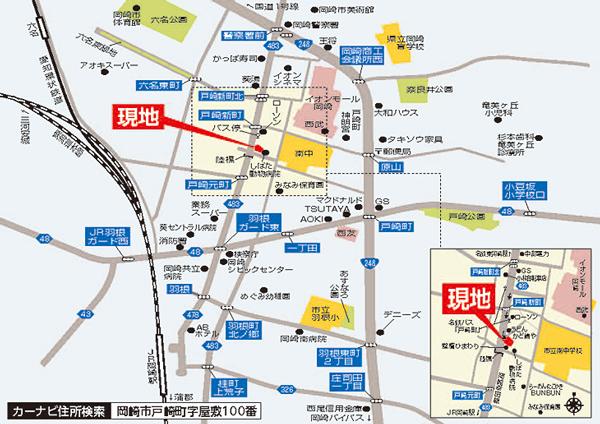 Local guide map.  ※ Near the guide map