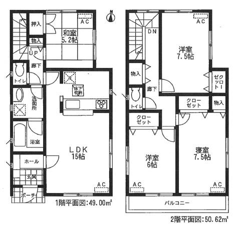 Floor plan. 31,900,000 yen, 4LDK, Land area 106.7 sq m , Building area 99.62 sq m