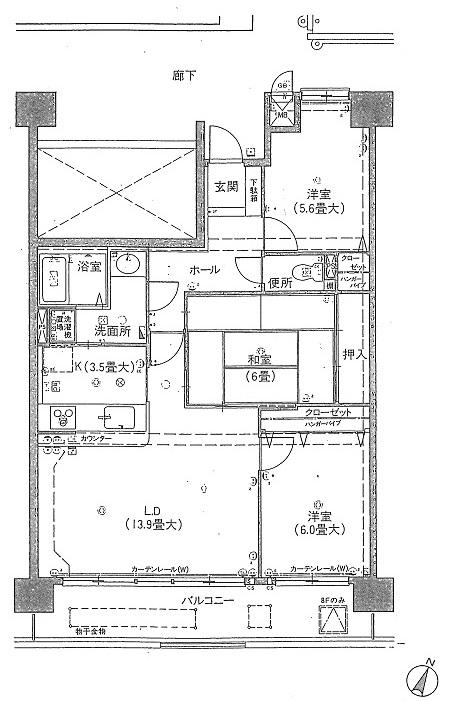 Floor plan. 3LDK, Price 9.8 million yen, Occupied area 76.37 sq m , Balcony area 12.15 sq m
