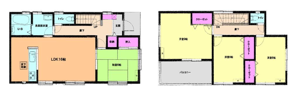 Floor plan. (18 Building), Price 32,800,000 yen, 4LDK, Land area 160.84 sq m , Building area 105.15 sq m