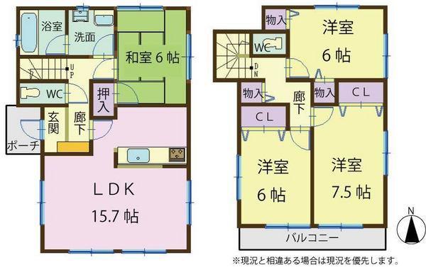 Floor plan. 29,900,000 yen, 4LDK, Land area 143.04 sq m , Building area 95.98 sq m