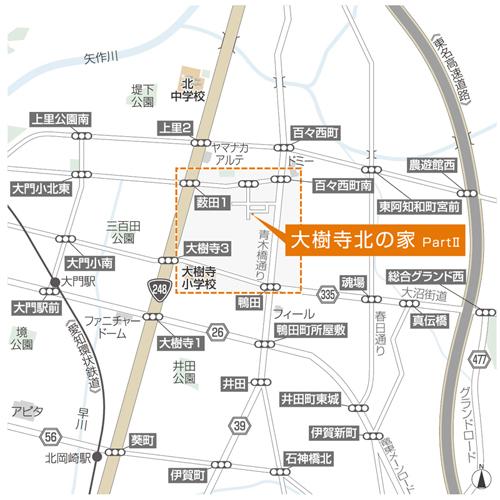 Local guide map. Wide-area view