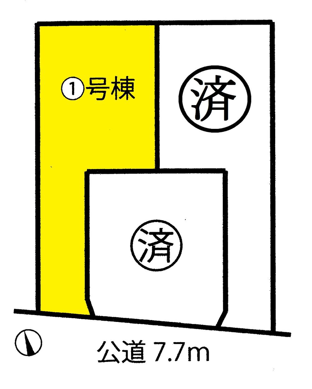 The entire compartment Figure.  ◆ Parking more than two ◆ Abundant storage mortgage!  ◆ Sunny! It can also be used in the drawing-room Japanese-style room! With wide balcony! 