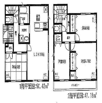 Floor plan. (1 Building), Price 27,900,000 yen, 4LDK, Land area 140.04 sq m , Building area 97.6 sq m