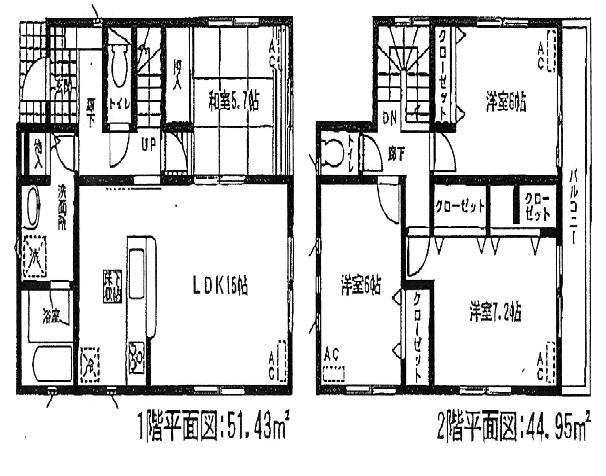 Floor plan. (3 Building), Price 26,900,000 yen, 4LDK, Land area 140.11 sq m , Building area 96.38 sq m