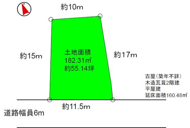 Compartment figure. Land price 23,700,000 yen, Land area 182.31 sq m