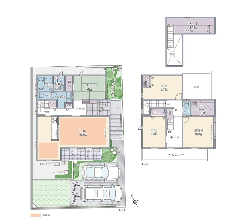 Floor plan. (A-12 No. land), Price 39,800,000 yen, 4LDK+S, Land area 167.35 sq m , Building area 124.22 sq m