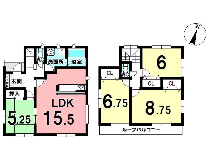 Floor plan. 28.8 million yen, 4LDK, Land area 162 sq m , Building area 98.56 sq m