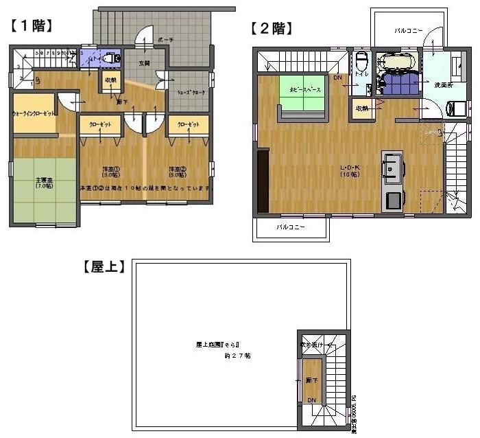 Floor plan. (B-2 buildings), Price 38,830,000 yen, 3LDK+S, Land area 166.26 sq m , Building area 112.64 sq m