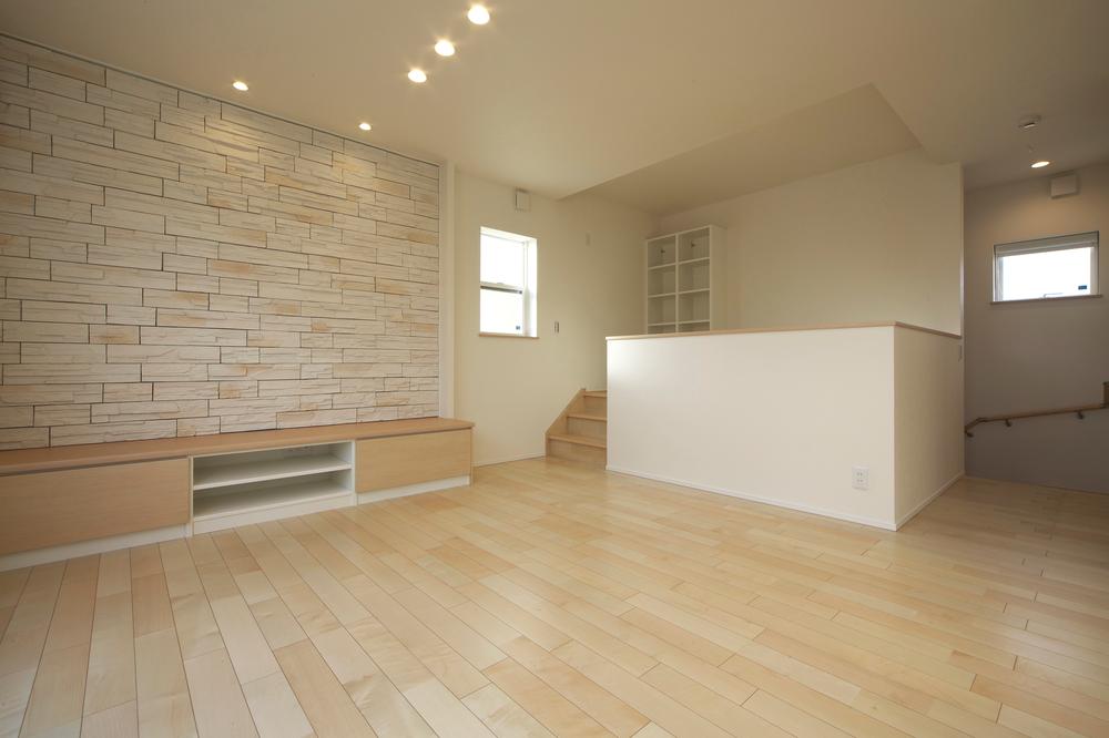 Living. Adopting the TV board and stone-clad wall furnishing the LDK (11 May 2013) Shooting