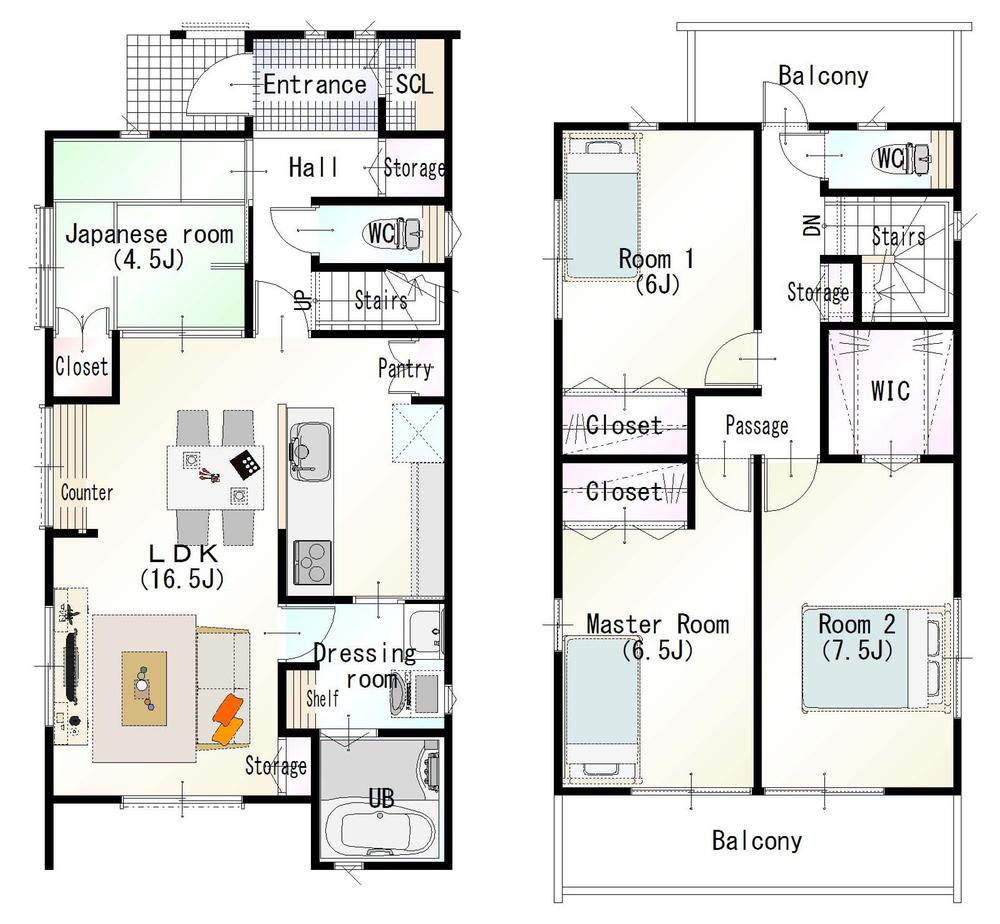 Floor plan. 29,300,000 yen, 4LDK, Land area 148.77 sq m , Building area 102.47 sq m