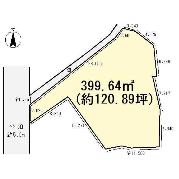 Compartment figure. Land price 33,850,000 yen, Land area 399.64 sq m